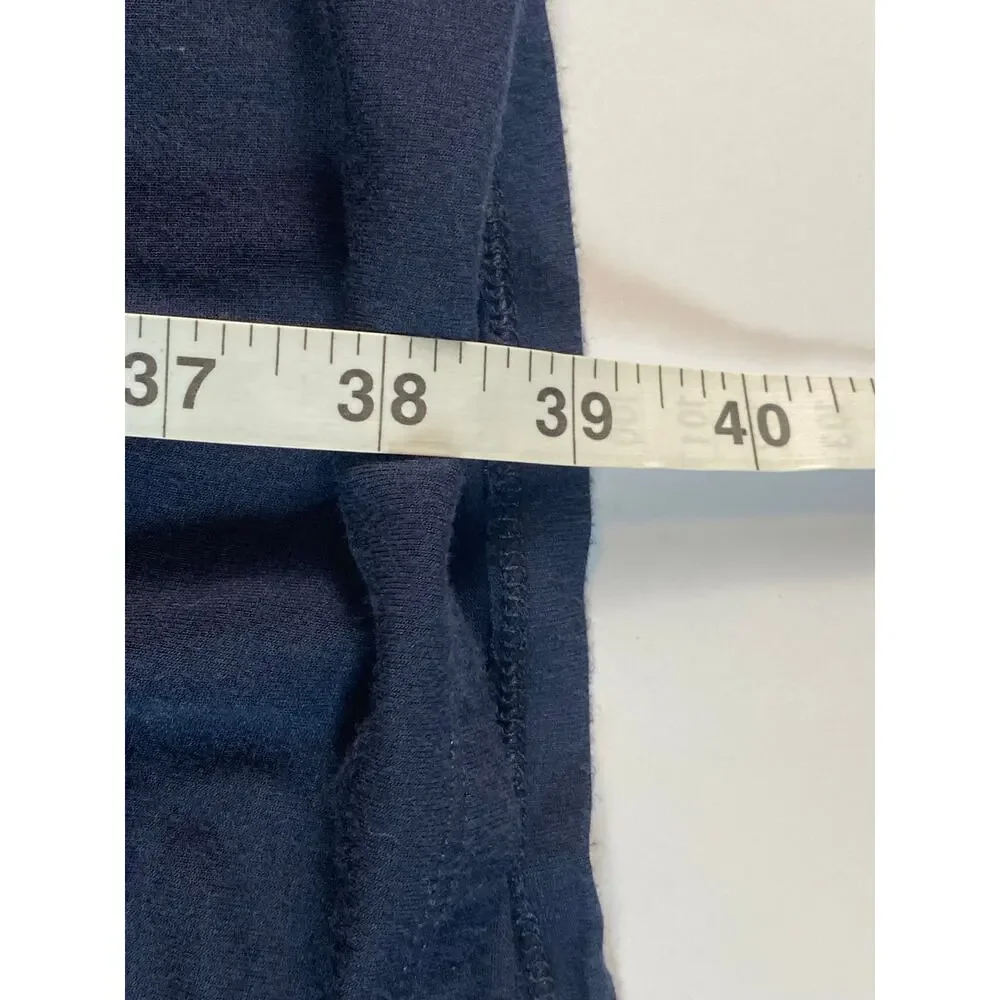 Banana Republic Navy Stretch Knit Sleeveless Blouson Cowl Neck Dress Size Large